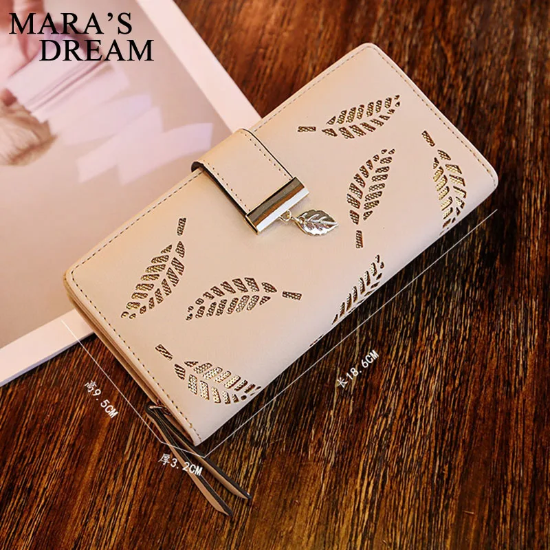 Mara's Dream 2019 Brand Leaves Hollow Women Wallet Soft PU Leather Women's Clutch Wallet Female Designer Wallets Coin Card Purse Mara's Dream 2019 Brand Leaves Hollow Women Wallet Soft PU Leather Women's Clutch Wallet Female Designer Wallets Coin Card Purse