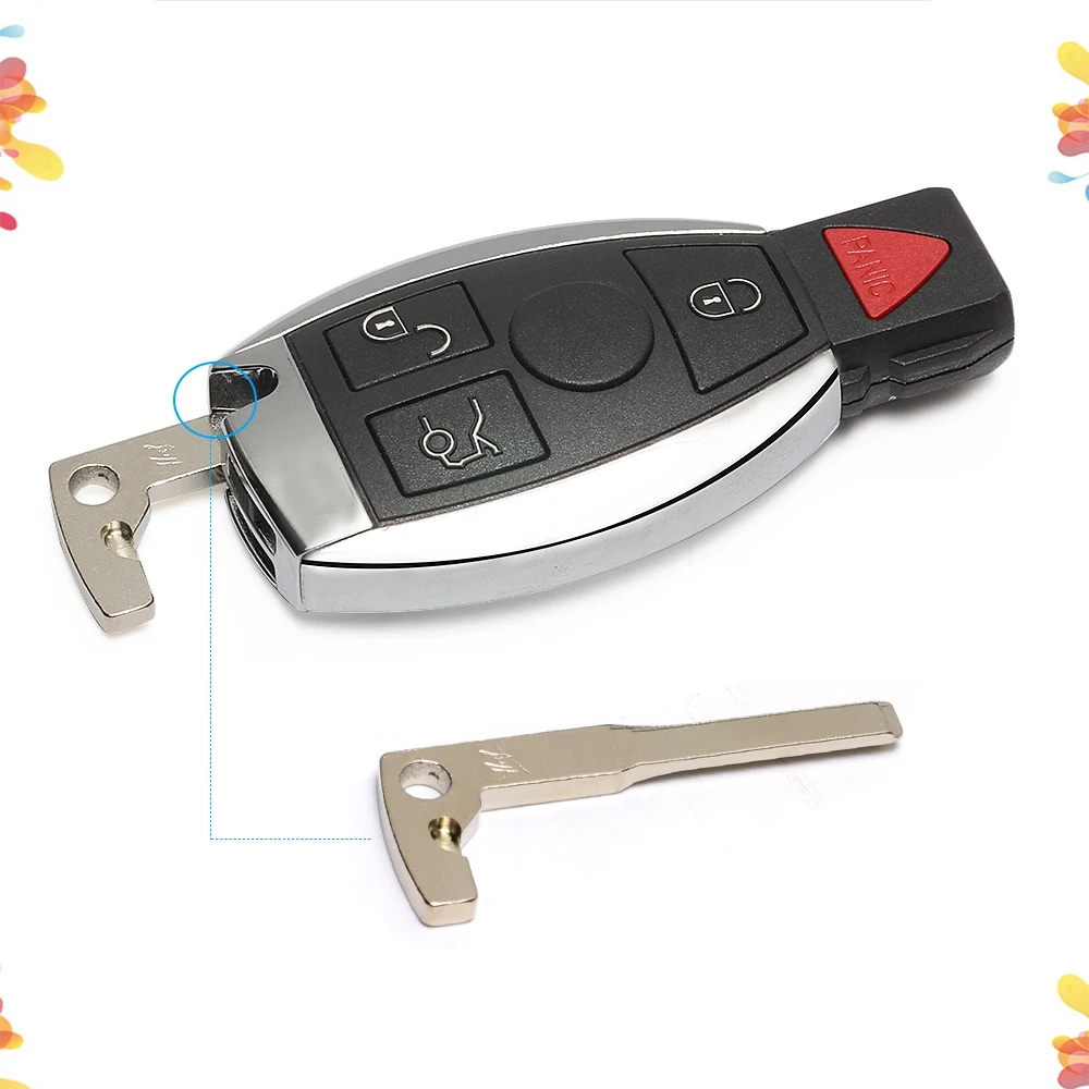 Keyecu Smart Key 4 Пуговицы 315 мГц 433 мГц для Mercedes-Benz Авто удаленный ключевой Поддержка NEC и BGA 2000+ год