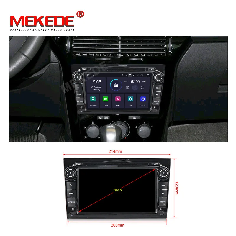 Clearance MEKEDE IPS DSP 2 Din Car Radio Android 9.0 Car DVD Player For Opel Corsa Vectra C D Meriva Vivaro Tigra Radio GPS Navi 16G map 5