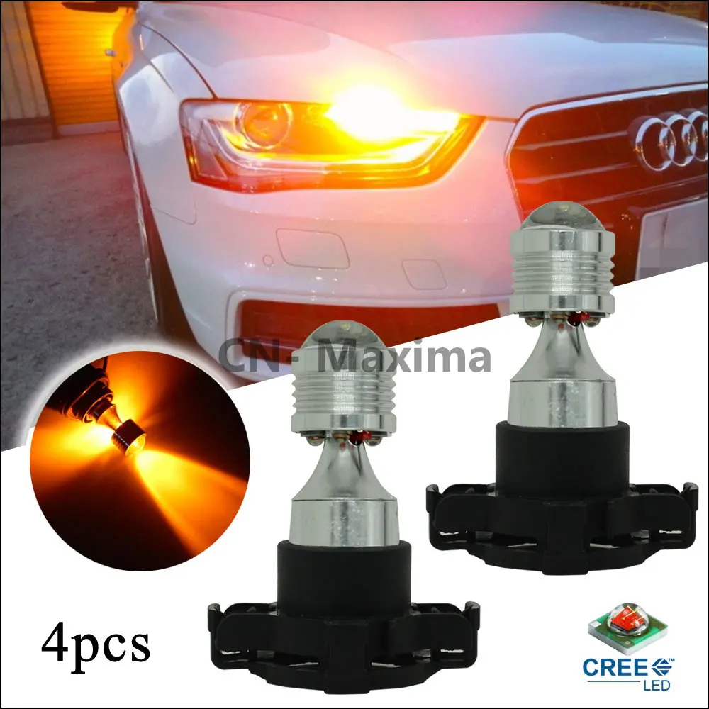 Kammuri âmbar can bus py24w 5200s ph24wy lâmpadas led para bmw 3 4