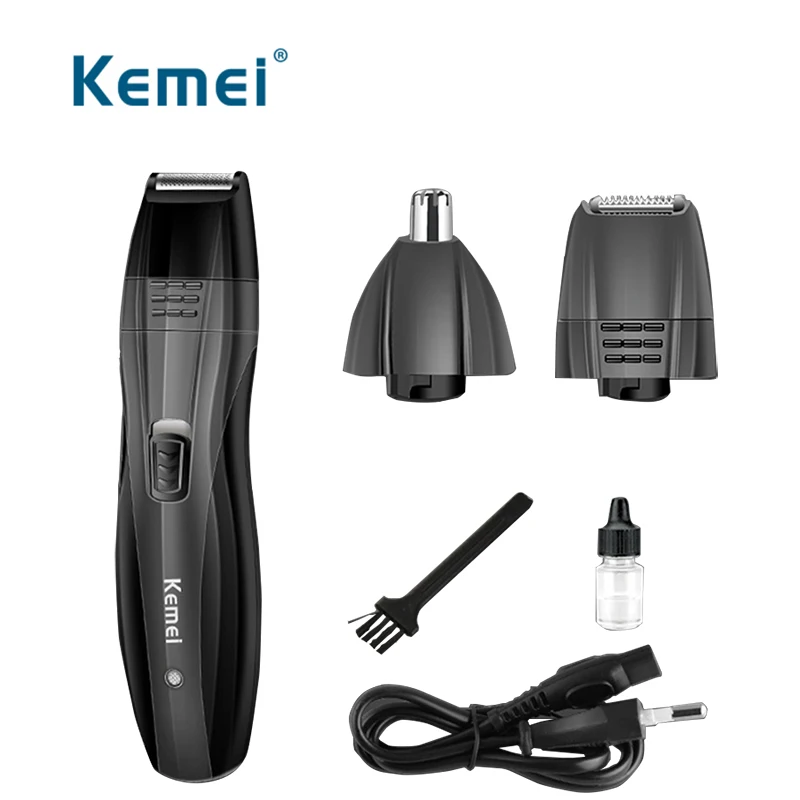 

kemei electric 3 in 1 Grooming Kit hair trimmer beard hair clipper for men trimer face nose ear&body shaving cutting machine