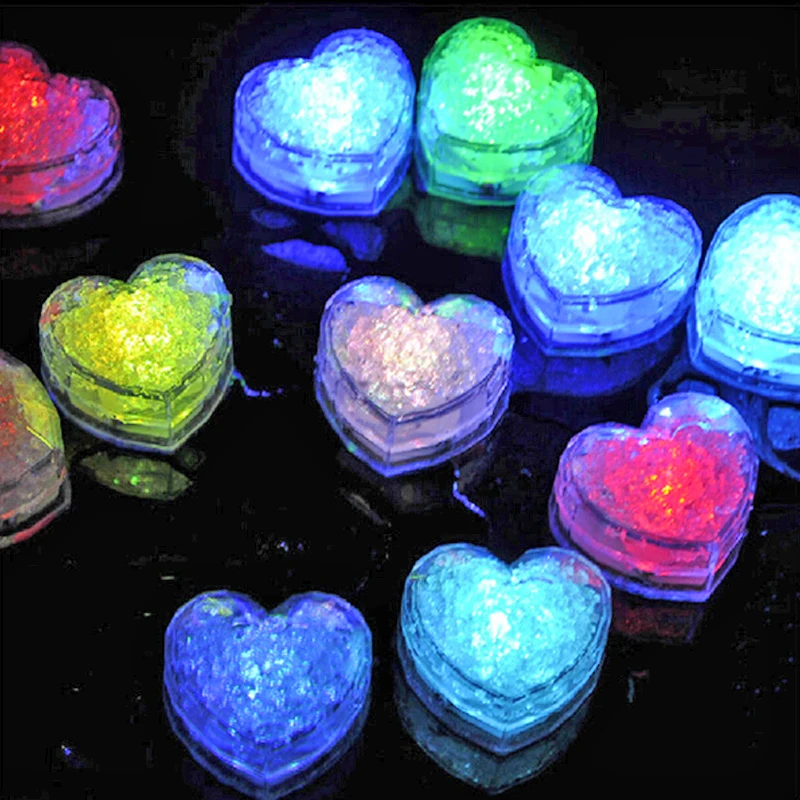В форме сердца DIY красочная вспышка LED свадебный фестиваль Декор реквизит