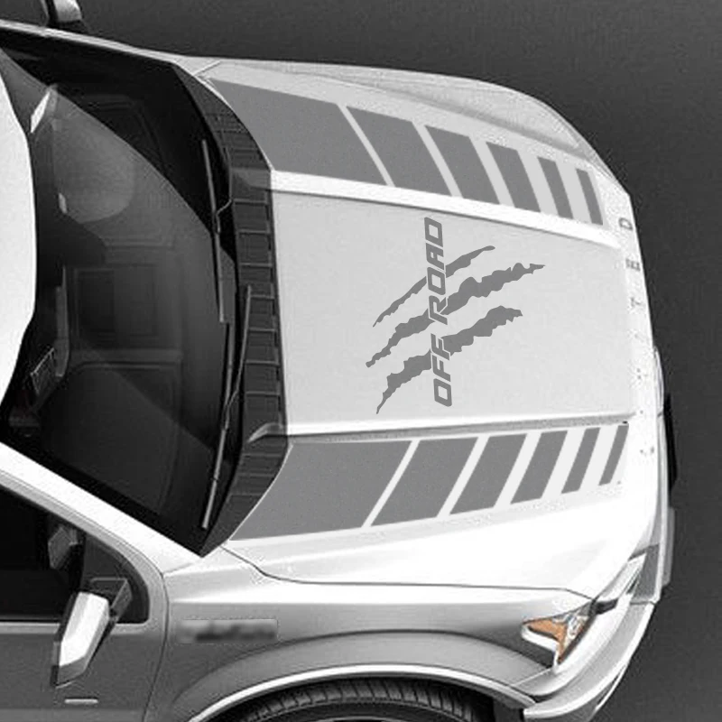 Автомобильная наклейка капот полоса графический винил автомобильные аксессуары наклейки графические виниловые наклейки для FORD F150 2015-2018