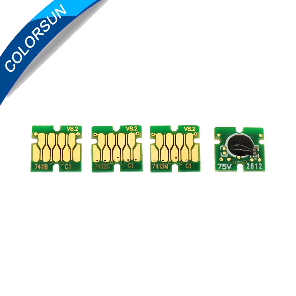

Colorsun 25set T7411-T7414 One Time Chip for Epson F6000 F7000 F6070 F7070 F7100 F7170 F6200 F7200 F9200 printer Cartridge chips