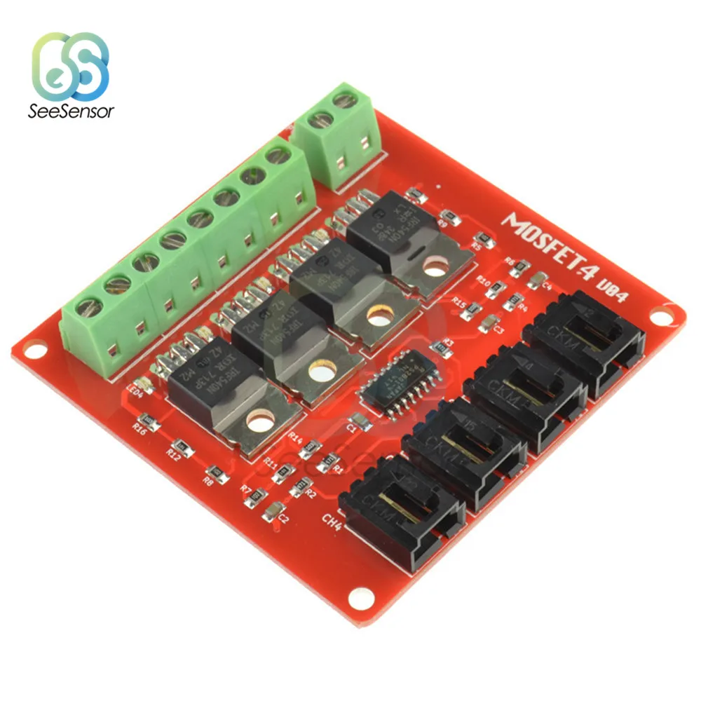 

Four Channel 4 Channel Way Route MOSFET Button IRF540 V4.0 MOSFET Switch Module For Arduino DC Motor Drive Dimmer Relay Board
