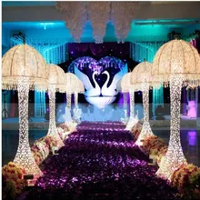 Модная фиолетовая тема свадебные центральные элементы, сувениры 3D Роза лепесток ковровая дорожка для украшения свадебной вечеринки