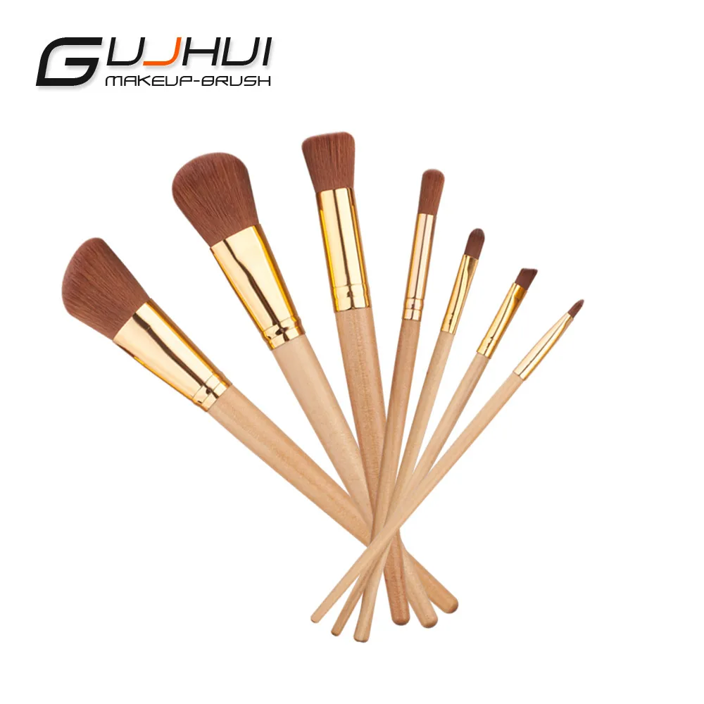 GUJHUI 7 шт. макияж основа для макияжа бровей подводка для глаз Румяна косметический консилер кисти полный Профессиональный макияж Maquiagem Профессиональный