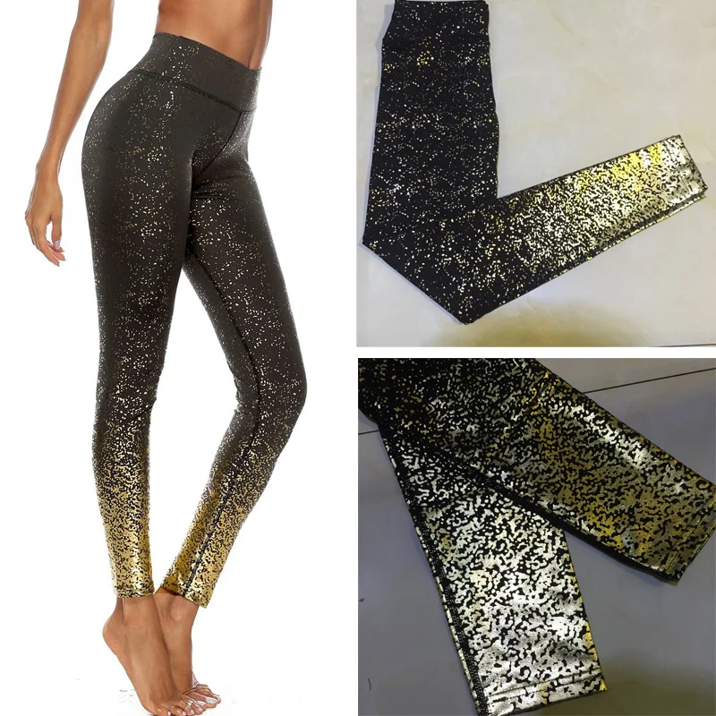 

Printing Shiny Leggings Fitness Women High Waisted Workout Pants Adventure Time Gym Leggins Femme Sports Wear Clothes