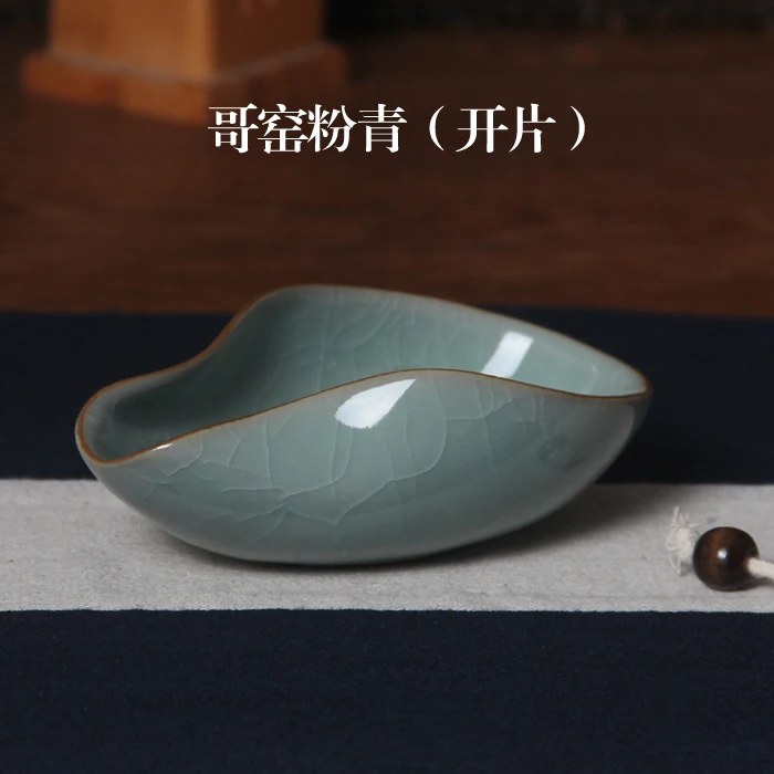 Винтажный стиль Longquan Celadon чайная Лопата для бытовой чайной церемонии аксессуары Chahe чайный держатель листьев креативные ложки подарки - Цвет: B