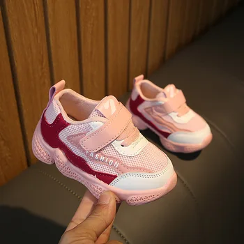 

Spring Casual Kids Shoes Children Sports Shoes Baby Boys Girls Breathable Mesh Sneakers Contrast Color Toddler Shoes Size 21-25
