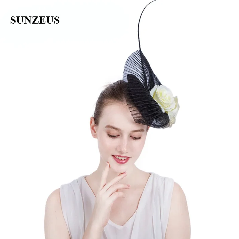 Цветы ручной работы с черными шапками для женщин женские важные события аксессуары для волос аксессуары matrimonio SH81