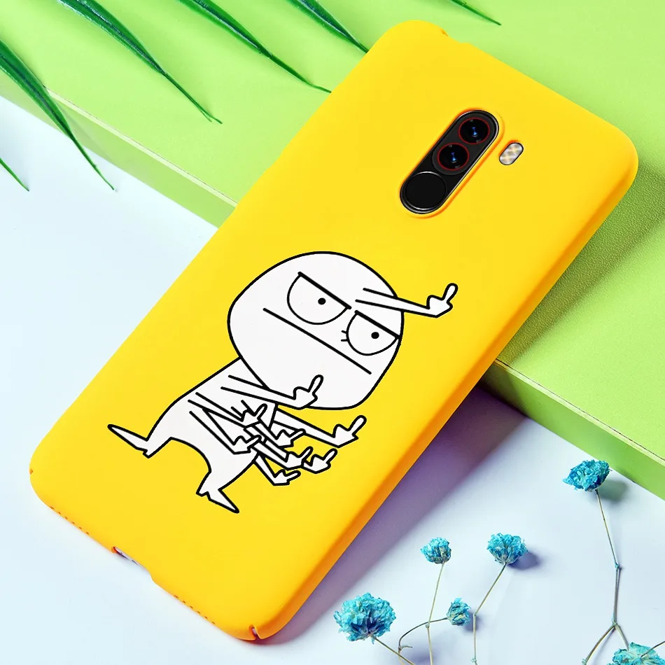 TOMKAS Funny Banana Bad Boy Case Pocophone F1 Case Hard Back Cover Cute Floral Animal Coque Phone Cases for Xiaomi Pocophone F1  (2)