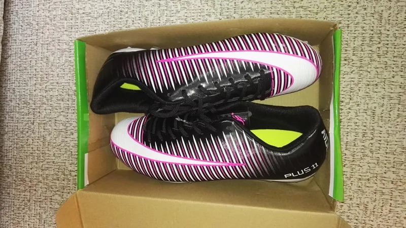 ZHENZU Men Soccer Shoes Football Boots AG Sole Outdoor Cleats Sneakers Eur Size 35-44 krampon futbol orjinal voetbalschoenen