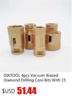 Diatool 2 шт. 30 мм профессионального качества вакуумной пайки diamond core bits с M14 соединение, бурения Биты