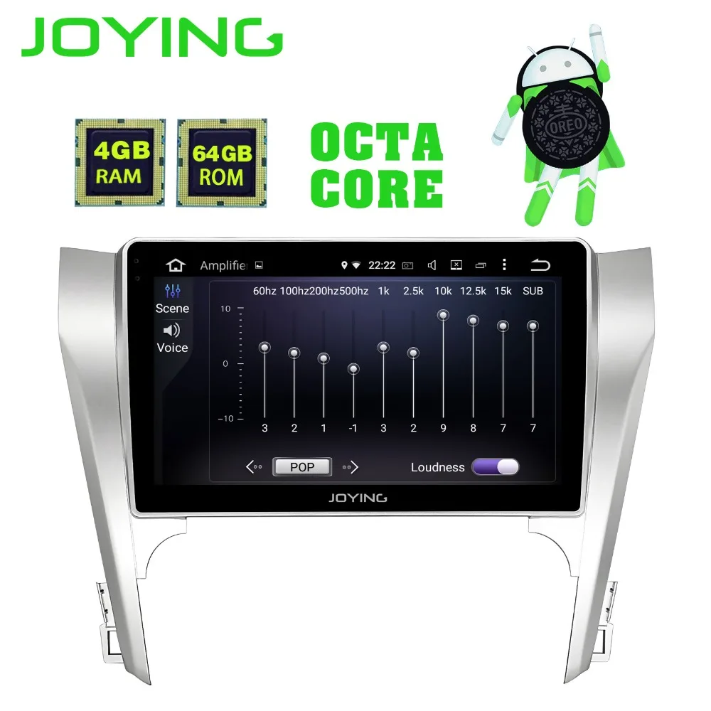 

JOYING 64GB ROM 4GB RAM Android 8.1 autoradio stereo Octa core 10.1'' IPS Screen head unit DVD for Toyota Camry 2012 2013 2014