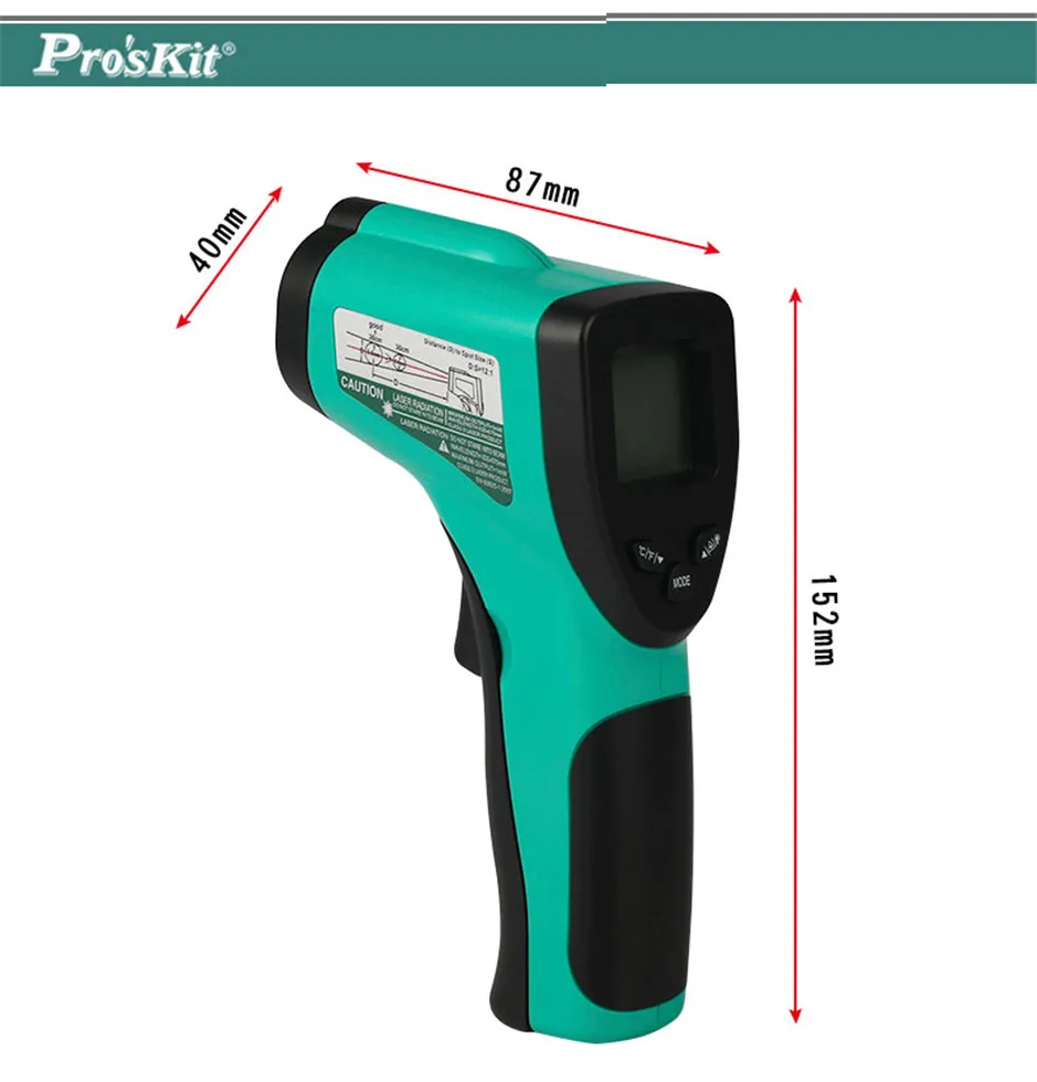 

MT-4606-C Auto Off LCD Display Non-contact Digital Laser Infrared Thermometer IR High Temperature Gun Tester