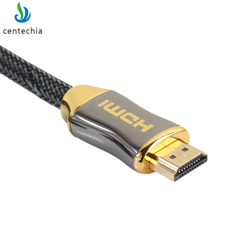

Centechia 1/1.5/2/3/5/10 Meter Braided Ultra HD HDMI V2.0 Cable Zinc Alloy High Speed+Ethernet HDTV Support 3D 2Kx4K Video Cable