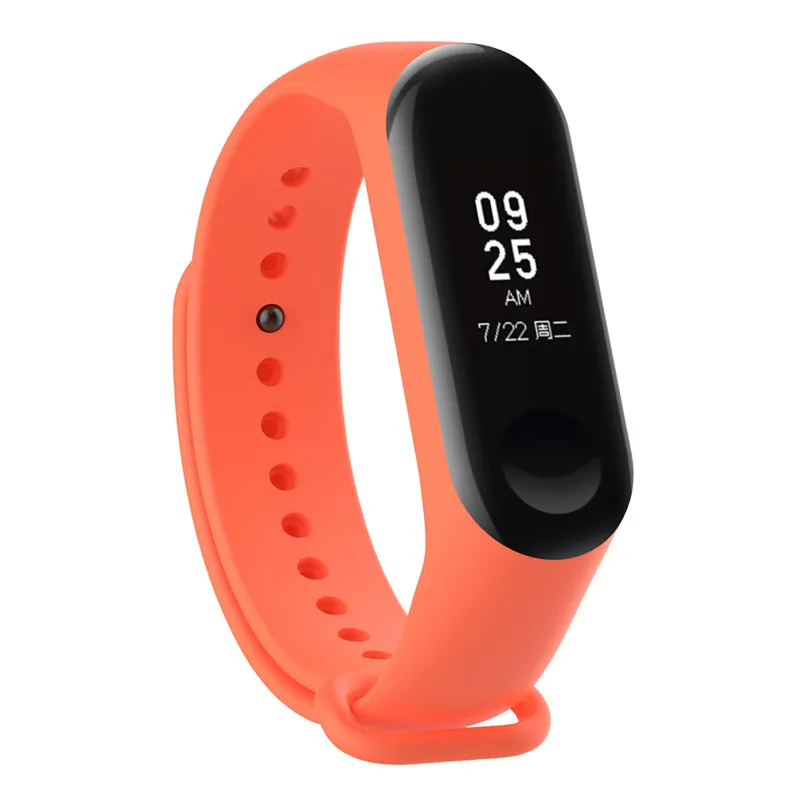 Цветной силиконовый ремешок Hangrui для Xiaomi Mi Band 4 спортивный Смарт часы сменный