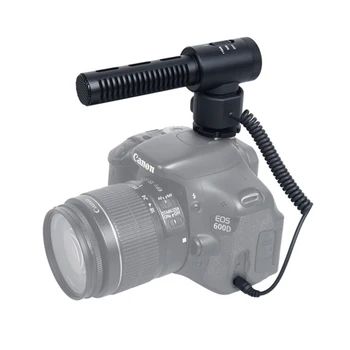 

CoMica CVM-V20 Professional Double Mics Super-Cardioid Directional Condenser Shotgunn Video Interview Microphone w Adaptor Cable