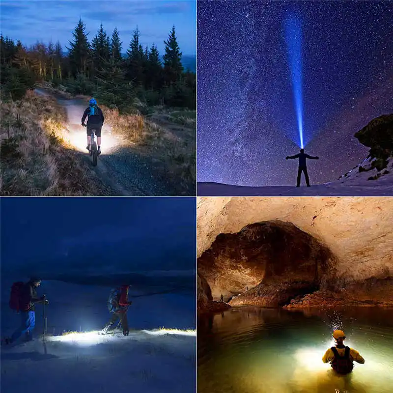 15000LM 3x XM-L T6 LED Rotate Rechargeable 18650 Headlamp Head Light Torch powerful led flashlight head laser pointer #3S26 (9)