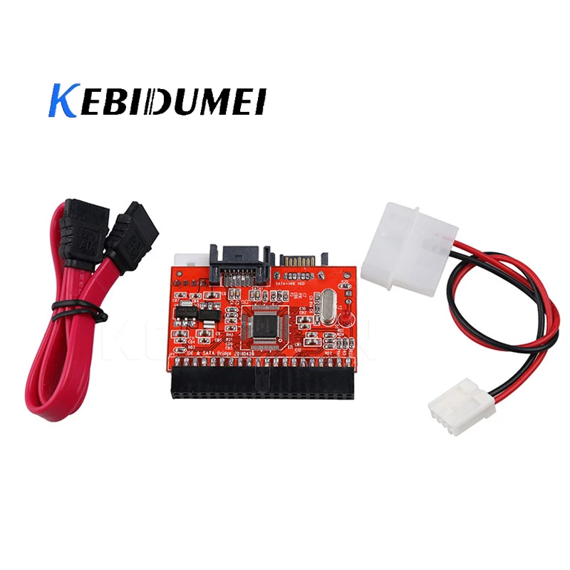 Адаптер kebidumei 2 в 1 SATA IDE к конвертер 40 контактов 5 дюйма поддержка жестких дисков
