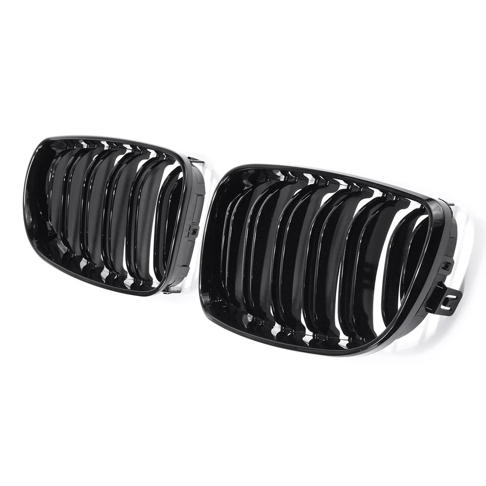 

High Quality 2pcs Matte Black Car Kidney Grilles Surroundings Covers For E87 08-11
