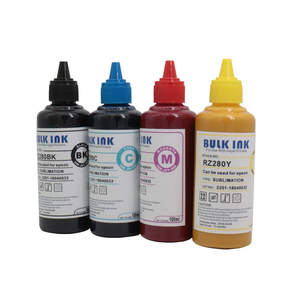 

1 set 4 bottle 400ML Sublimation Ink Heat Transfer Ink For Epson T26 T27 TX106 TX109 TX117 TX119 C51 C91 CX4300