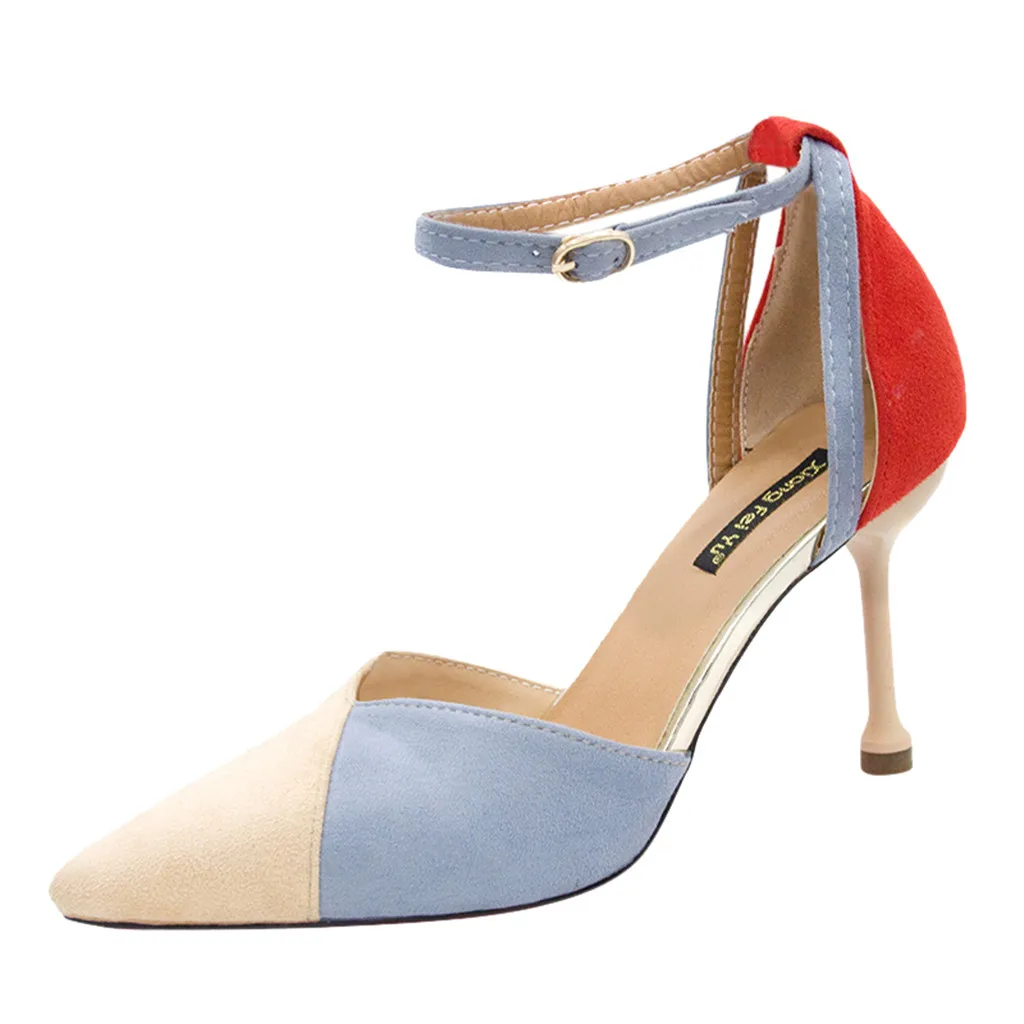 

SAGACE Women Ladies Fashion Pointed Toe Thin High Heel Sandals Shoe Outside Sexy Lady Cover Heel Thin Heels Princess shoe May 16