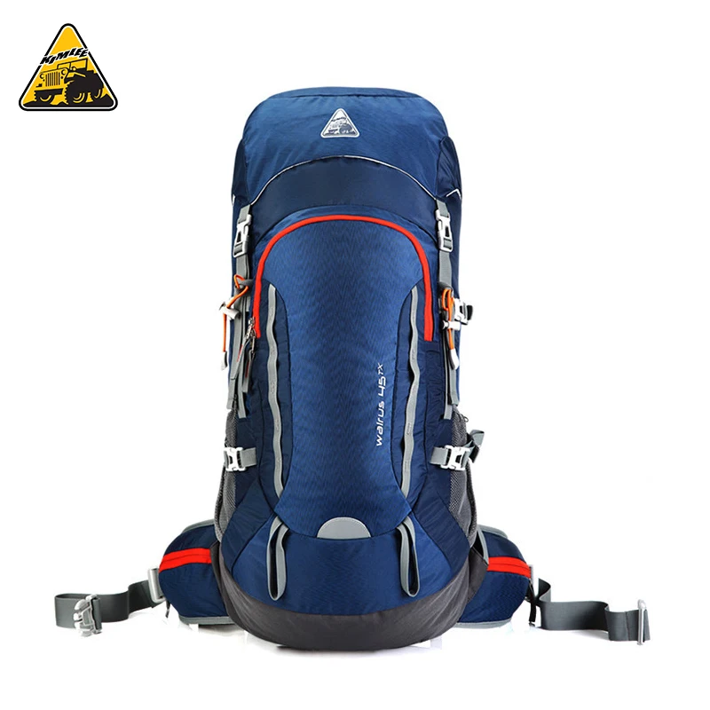 

KIMLEE 45L Wear Resistant Waterproof Climbing Bags Nylon Large Capacity Mountaineering Backpack for Camping Hiking Top Quality