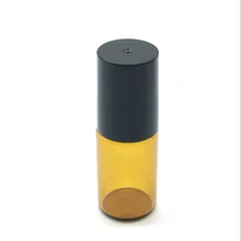 100 sztuk pusty Mini 3ml Amber Roller szklana butelka wielokrotnego napełniania perfumy próbki olejku Roll-on butelka darmowa wysyłka