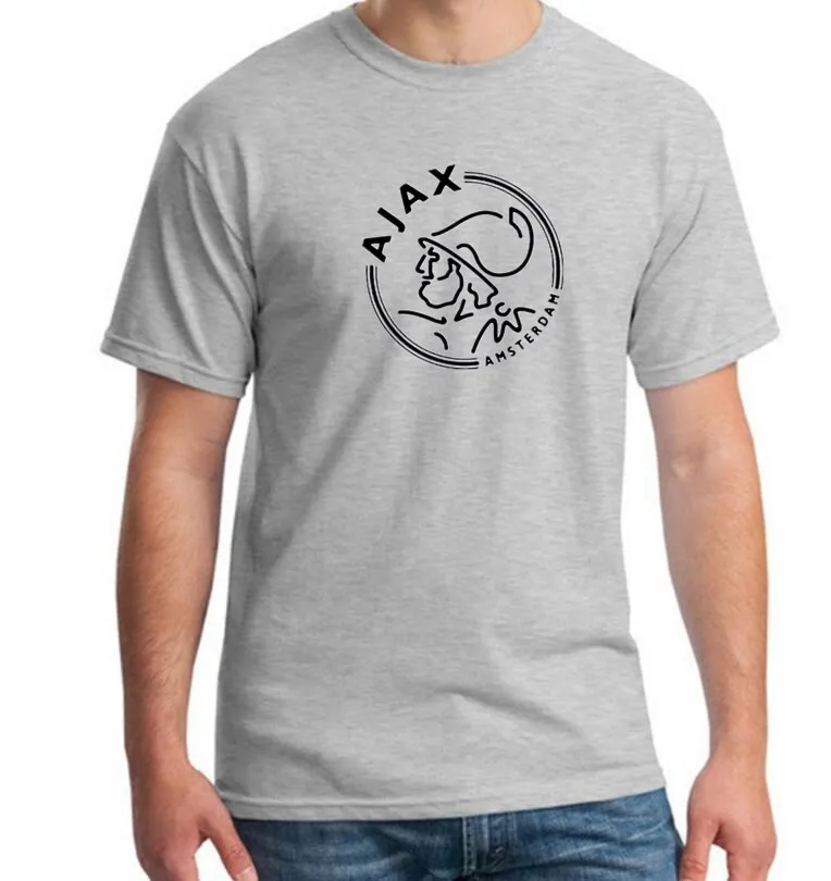 Новая мода ajax футболки Grappige mannen футболки Korte футболки люкс зомер Katoen рубашки размера плюс хип-хоп топы