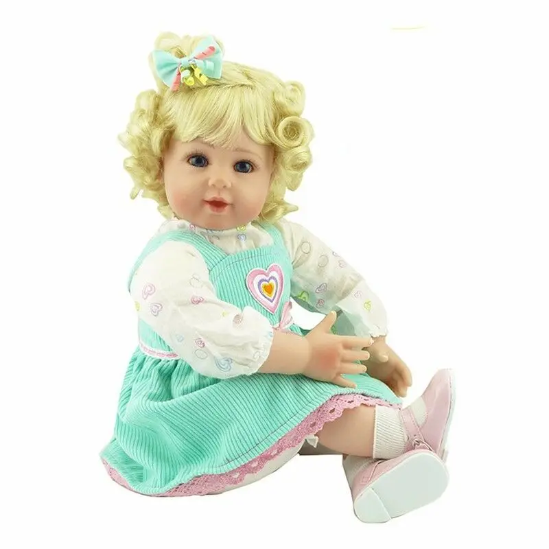 20 "реалистичные силиконовые виниловые Reborn Детские игрушки Реалистичные Новорожденные золотые волосы куклы новые игрушки для девочек