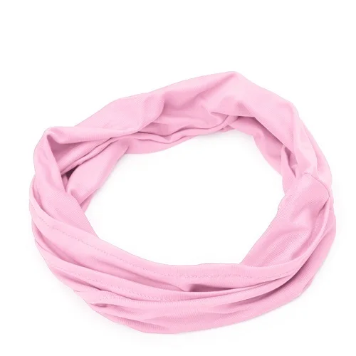Однотонная широкая Лоскутная хлопковая Спортивная Повязка для головы для женщин и взрослых эластичная повязка Головные уборы аксессуары для волос - Цвет: Розовый