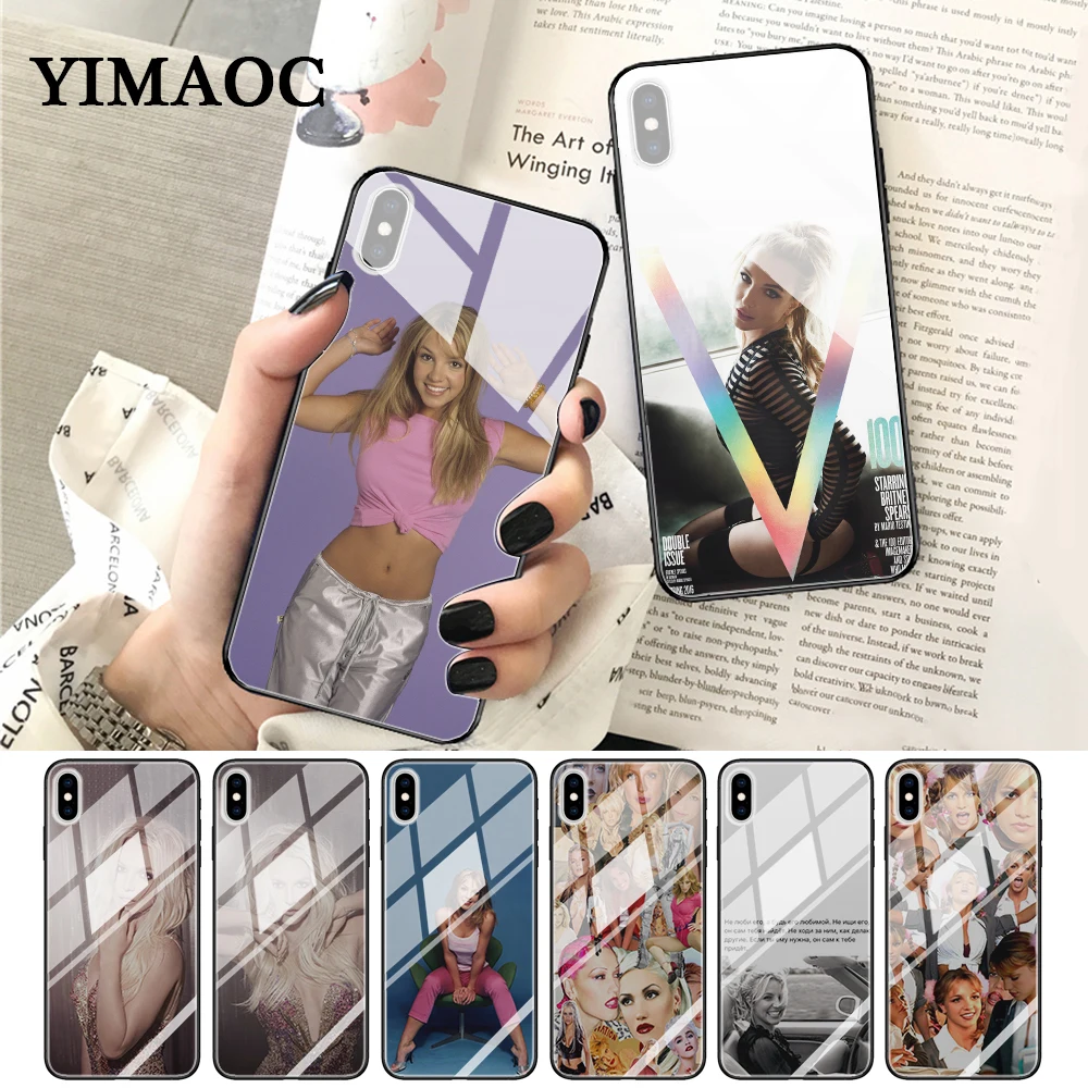 YIMAOC Britney spares стеклянный чехол для телефона Apple iPhone XR X XS Max 6 6S 7 8 Plus 5 5S SE |
