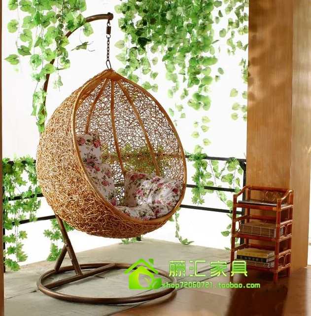 Round bird nest outdoor swing balcony hanging chair rattan furniture