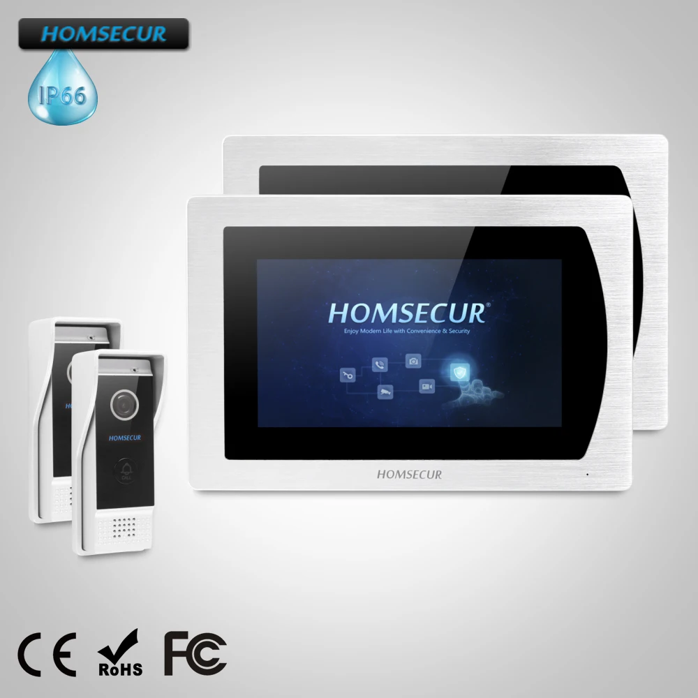 

HOMSECUR 7" Video&Audio Smart Doorbell+Aluminium Alloy Camera for Home Security BC031-B +BM717-S