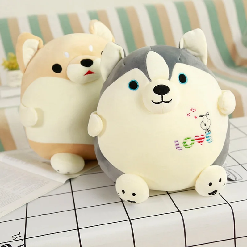 

1pc Blanket:170x100cm Cartoon Husky doll Air conditioning blanket inside toys Plush stuffed homebed pillows sofa blanket cushion