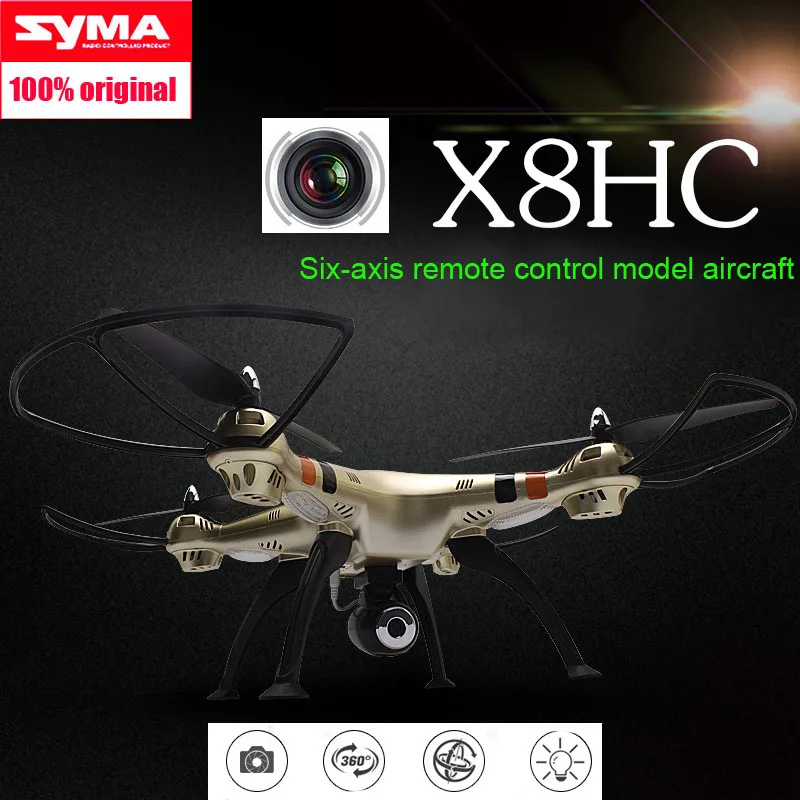 

Original Syma X8HC 2.4G 4CH 6 Axis RC Quadcopter Drones With 2.0MP HD Camera with Altitude Hold and Headless Mode