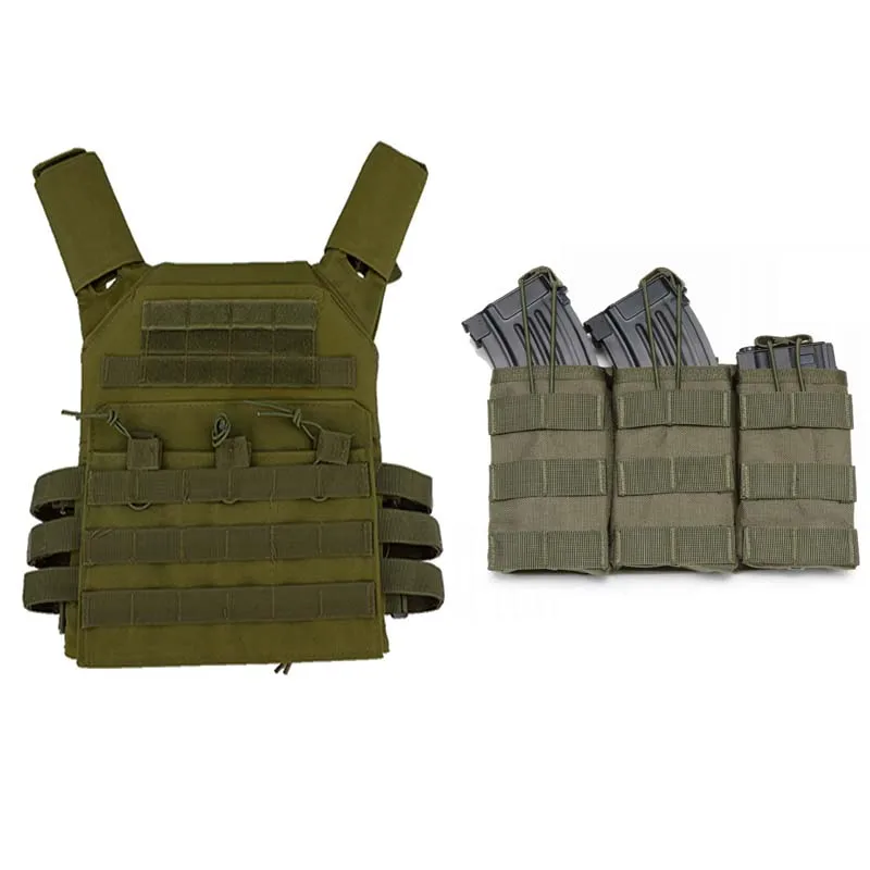  Tactical JPC Vest Plate Carry Protection Vest Airsoft Paintball Military Army Body Armor With Tripl