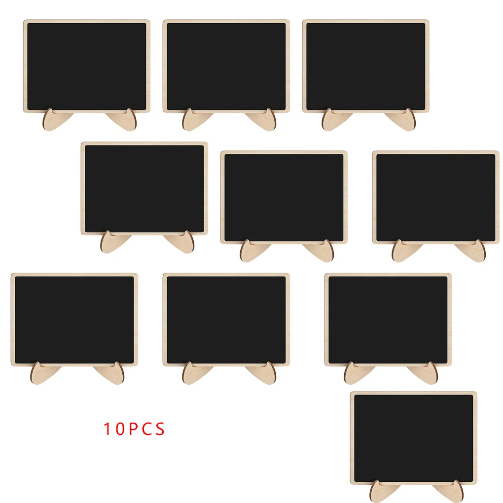 Мини-небольшие деревянные Мел 10 шт доске Retangle Свадебные ресторанные вывески доска клип тег вечерние Декор школьные принадлежности