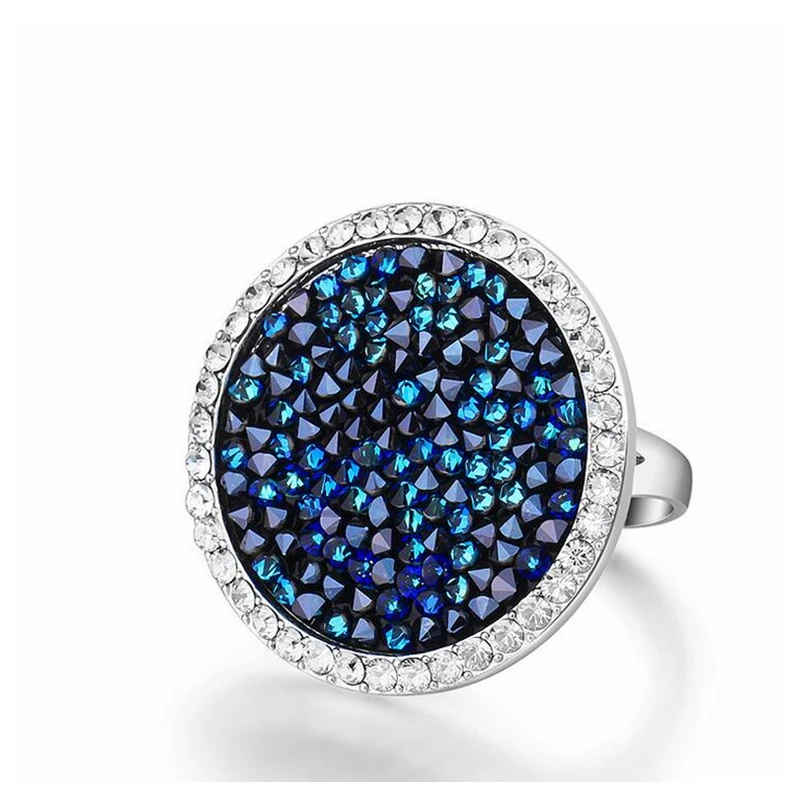 

Finger Rings series European and American round exaggeration Ring women's Party Jewelry embellished with Crystal from Swarovski