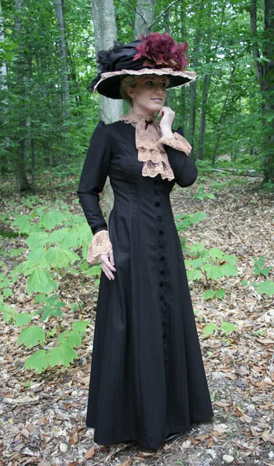 История! заказное черное платье в викторианском стиле 1860s для гражданских войн