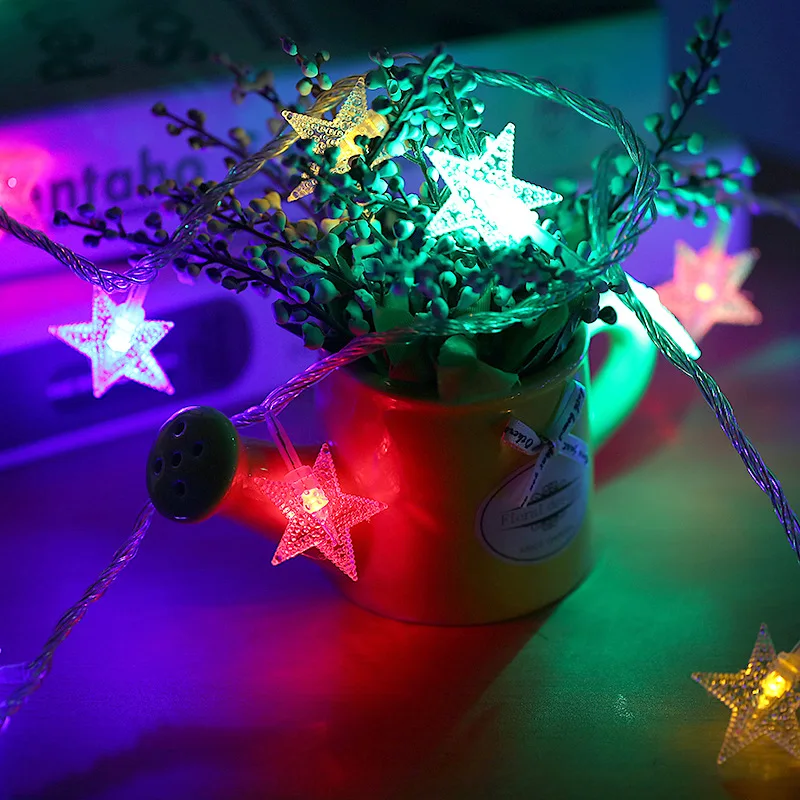 3m Star Led Strings Wire Battery Operated Christmas Wedding Party Decoration Outdoor Party Suplies LED String Fairy Lights (4)