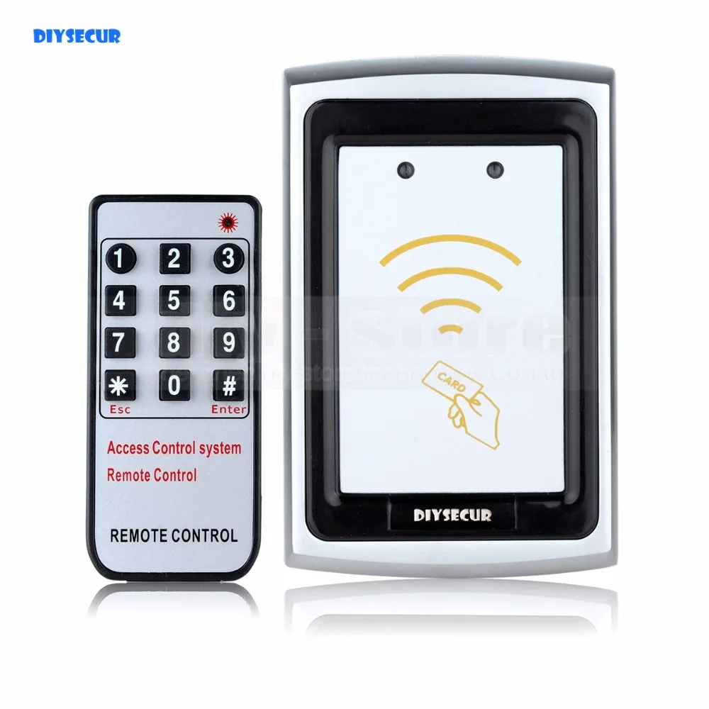 

DIYSECUR Remote Control Metal Case 125KHz RFID Reader Password Accesss Controller K75EM