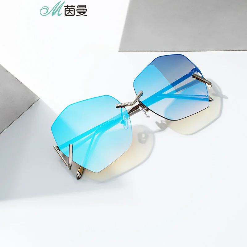 INMAN 2019 Metal Frame Light Silver Color Sexangle Shape UV Sunlight Protect Sunglasses INMAN 2019 Metal Frame Light Silver Color Sexangle Shape UV Sunlight Protect Sunglasses