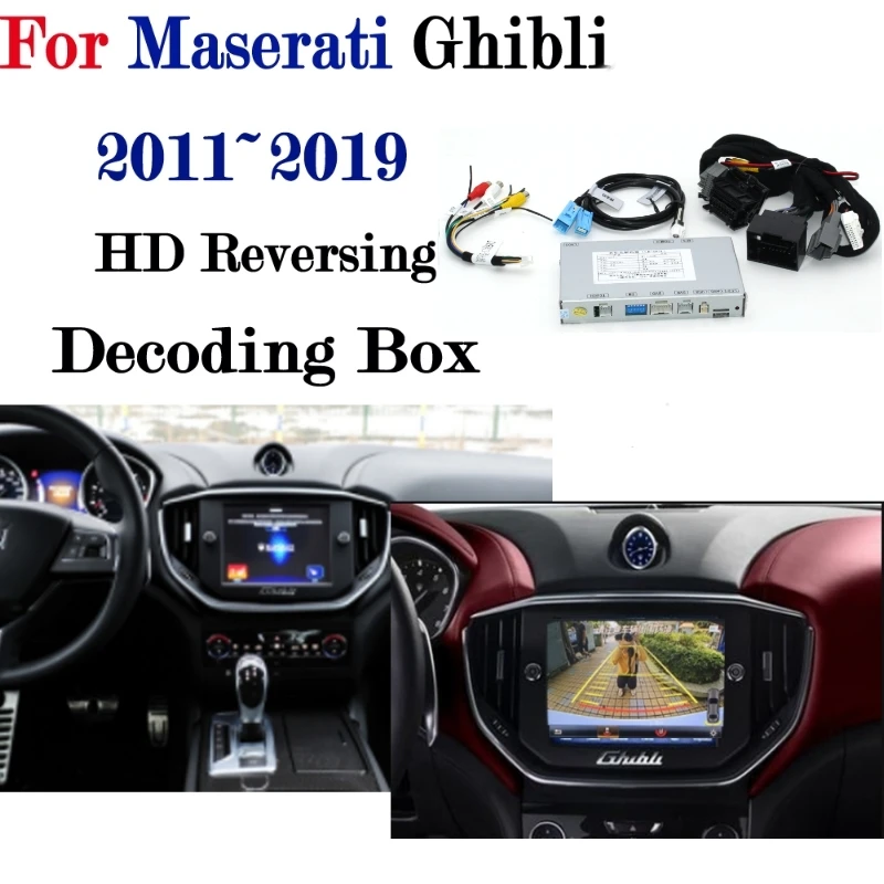 

Front Reversing Camera For Maserati Ghibli 2011~2019 Adapter Connect Original Screen Display Parking Rear Camera MMI Decoder