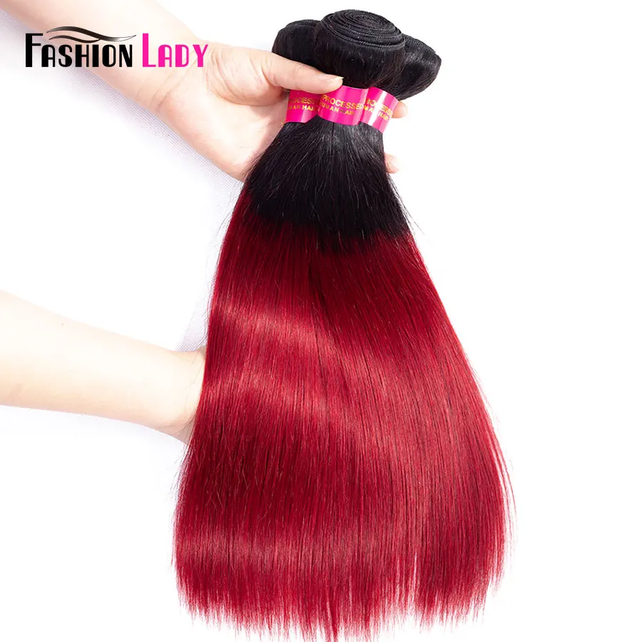 Модные женские окрашенные бразильские прямые волосы 3 пряди 1b/бордовый волосы для наращивания Омбре натуральные кудрявые пучки волос не Реми