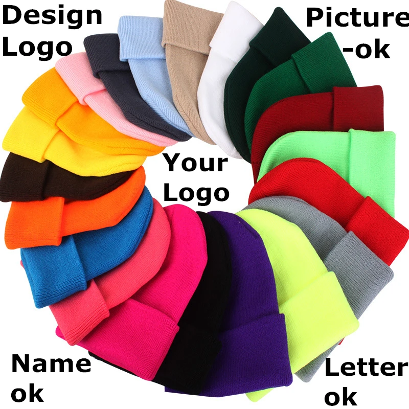 

Factory Price! Free Custom LOGO Design Cheap Winter Hats for Women Men Beanies Knitted Hat Winter Warm Bonnet Casual Cap