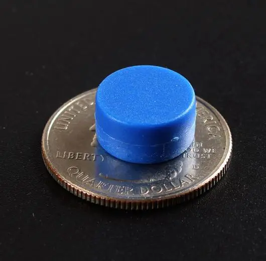 Мощный магнит NdFeB, постоянные магниты покрыты прочным слоем пластика, цветной магнит на холодильник, водонепроницаемый Магнит 8 шт./лот - Цвет: Синий
