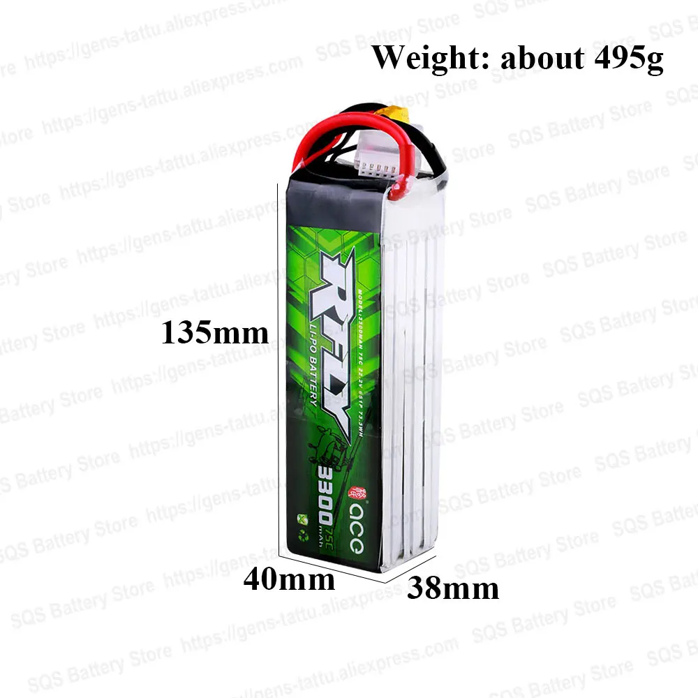 Gens ace RFly 3300mAh 6S 22,2 V 75C Max 150C Lipo батарея с XT60 Dean T вилкой для Traxxas лодки Heli с фиксированным крылом беспилотного самолета